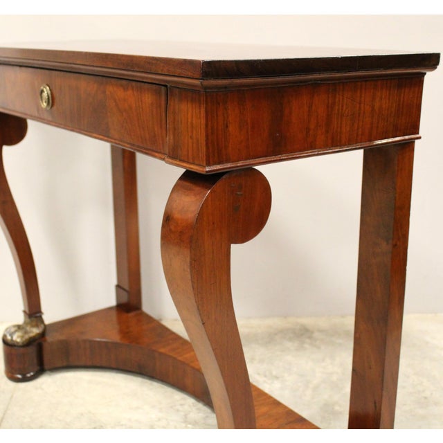 19th Century Charles X Italian Console in Walnut For Sale - Image 11 of 16