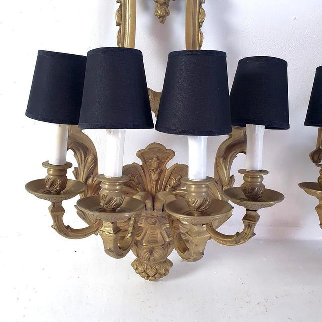 Renaissance Style Wall Sconces in Cast Bronze, Italy, 1940s, Set of 2 For Sale - Image 11 of 12