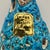 Brutalist Fat Lava Blue Turquoise Ceramic Vase by Charles Cart, Vallauris, France, 1960s For Sale - Image 9 of 15