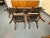 1940s 1940's Reupholstered Mahogany Kilsmos Lyre Back Dining Chairs (6) For Sale - Image 5 of 11
