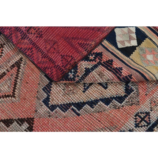Textile 1970s Turkish Oushak Handmade Wool Cotton Orange Runner Rug For Sale - Image 7 of 11