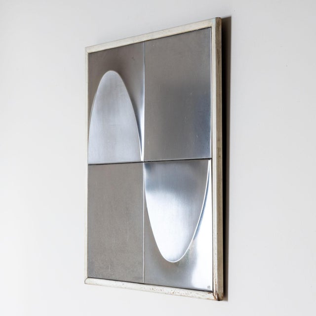Mid 20th Century Mid-20th Century Pair of Metal Tiles, Signed “arfo", Probably Italy For Sale - Image 5 of 8