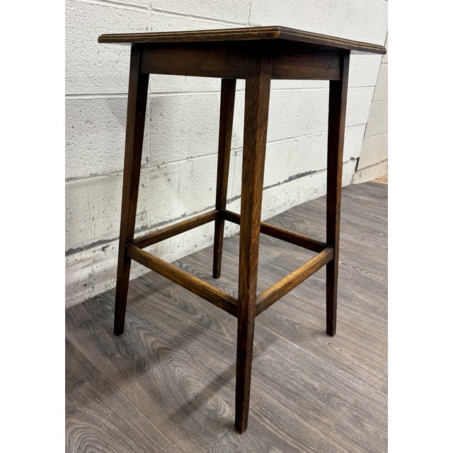 Antique Mission Arts and Crafts Style Oak Side Table For Sale In Kansas City - Image 6 of 8
