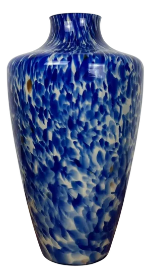 Blown Glass Vase with Cobalt Blue and White Speckled Effect, 1960s