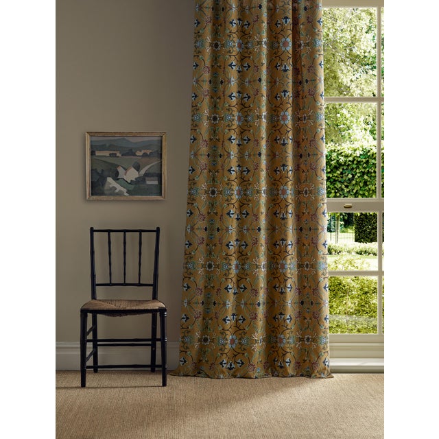 Concentrating on the stylised elements of the central motifs Persian Scroll is an exceptional embroidery crafted using a...