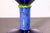 Erwin Eisch Postmodern Hand-Blown Studio Blue Glass Vessel with Pedestal Base For Sale - Image 4 of 5