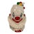 Vintage Hand-Painted Ceramic Clown Cookie Jar With Ruffled Collar, Whimsical Folk Art Storage Canister For Sale