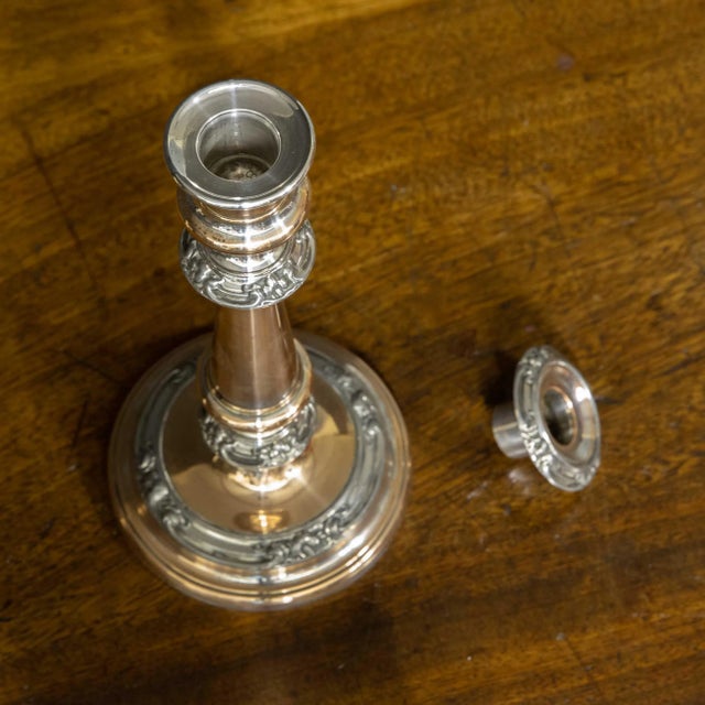 Victorian Sheffield Plate Candlesticks, Set of 2 For Sale - Image 5 of 12
