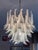 White Murano Glass Chandelier in the style of Mazzega For Sale - Image 4 of 7