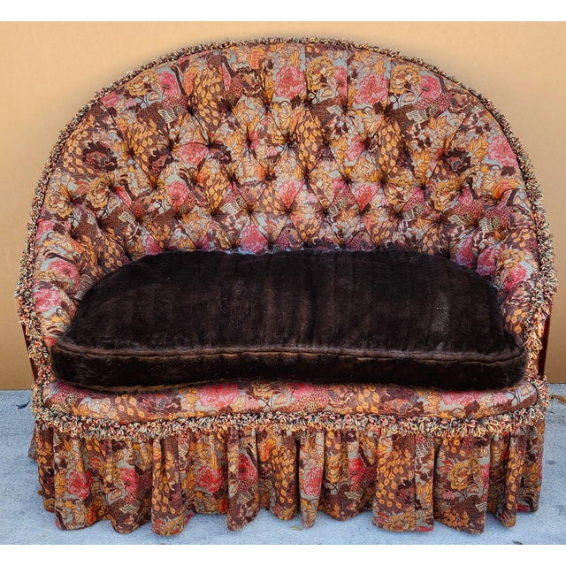 Textile Old Hickory Tannery Settees & Ottoman 3 Piece Set For Sale - Image 7 of 17