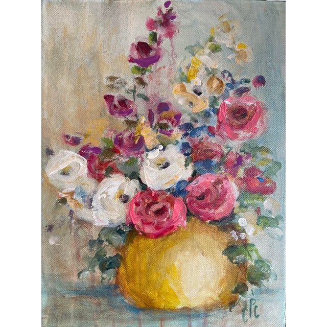 Petite Original Painting, Acrylic on Stretched Canvas. For Sale