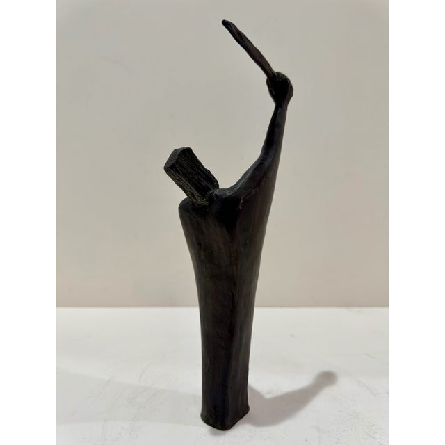 1960s Larry Mohr Bronze Abstract Figurative Sculpture Signed From Artist Estate For Sale - Image 4 of 8