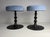 Brown Pair of Bronze and Leather Stools For Sale - Image 8 of 10