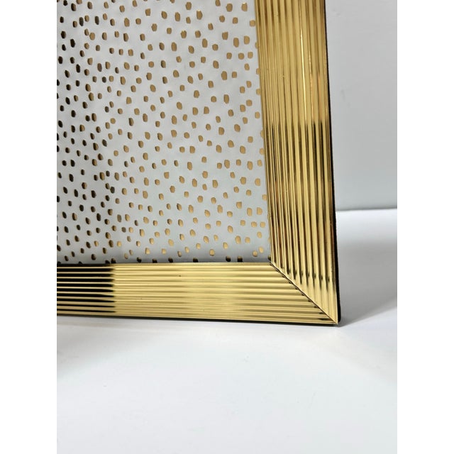 Metal Vintage 1980s Postmodern Brass Photo Frames Set of 3 – Glam Desk Decor For Sale - Image 7 of 13