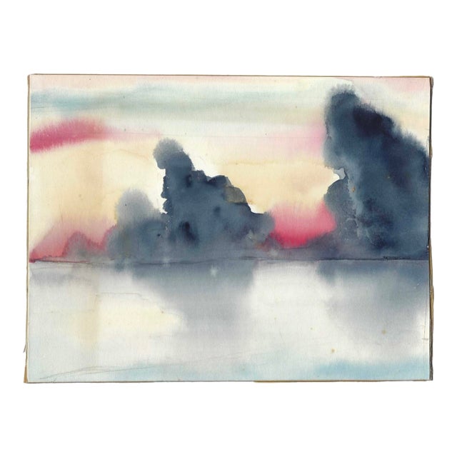 Arthur Sembler Harbor and Sky Horizon Landscape Painting For Sale