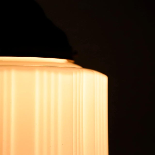 1930s Art Deco Milk Glass Pendant Light #1 For Sale - Image 9 of 18