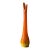 Vintage 60's Bittersweet l.e. Smith Orange Art Glass Swung Vase 30 1/2" Tall MCM Handblown Floor Vase For Sale
