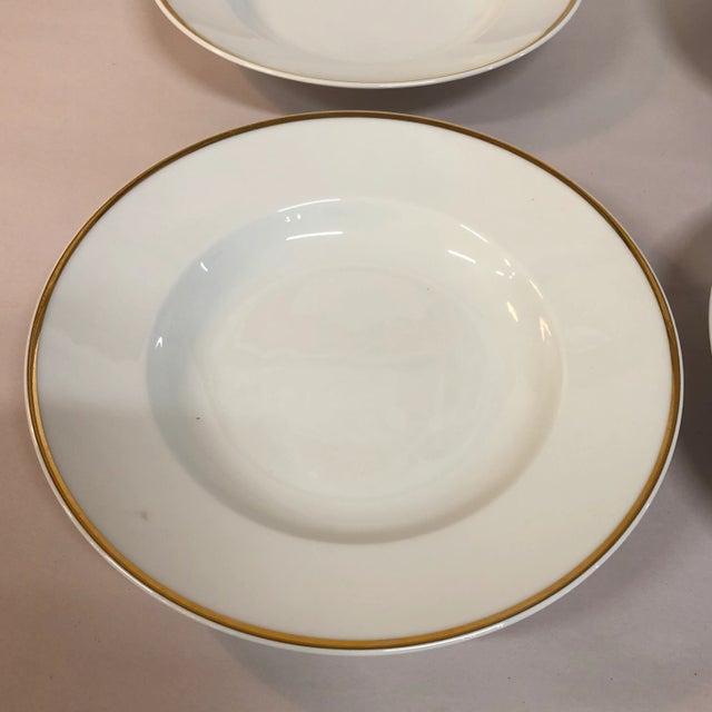 Early 20th Century Italian Gilt Rim Salad Soup Bowls Ginori - Set of 4 For Sale - Image 6 of 8