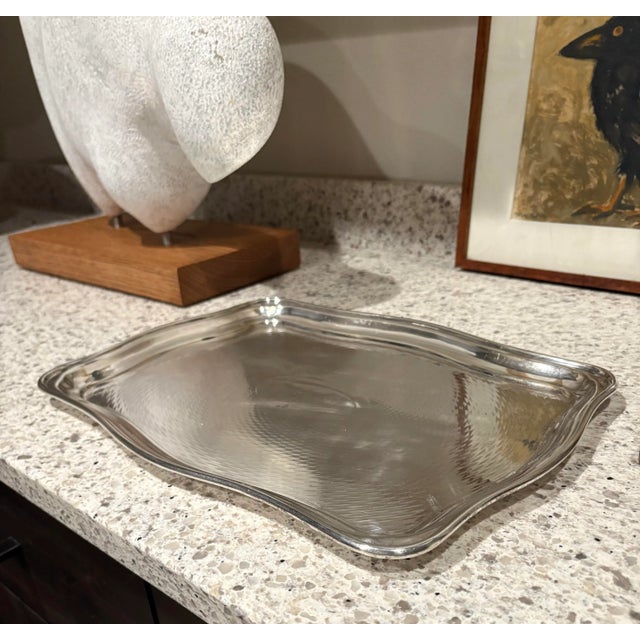 Vintage Classic and Elegant Silver Plated Serving Tray, 12” X 16” For Sale - Image 6 of 6