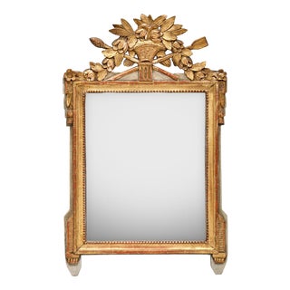 Louis XVI Marriage Mirror with Flower Basket Crest For Sale