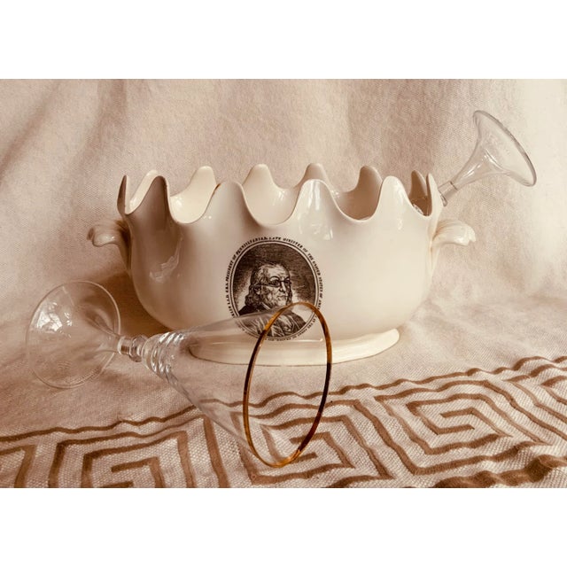 Black Wedgwood Porcelain Monteith Bowl - Benjamin Franklin - Bailey Banks & Biddle For Sale - Image 8 of 12