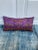 Boudoir lumbar pillow made of a vintage colorful embroidered silk Asian textile fragment from a Chinese Opera Robe. A...