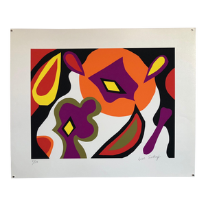 William Scharf, Bright Vibrant Pop Art Silkscreen NYC Abstract Expressionist, c.1970