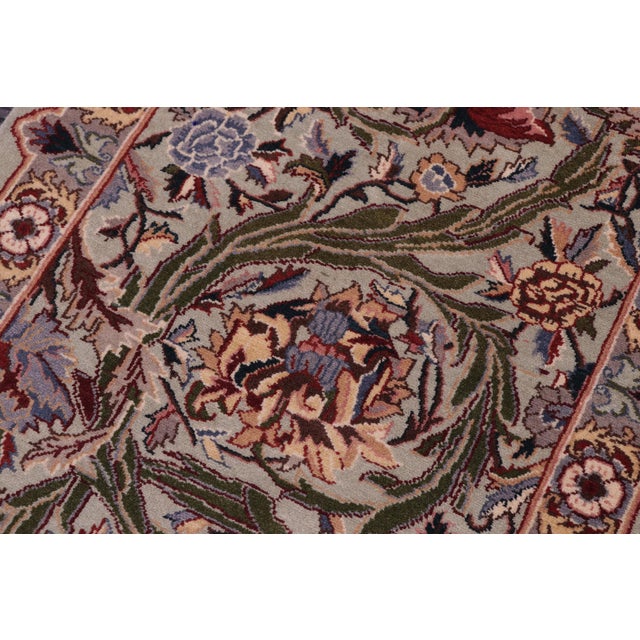 Shabby Chic 1990's Pak-Persian Green/Green Wool Rug - 2'0'' X 3'11'' For Sale - Image 4 of 9
