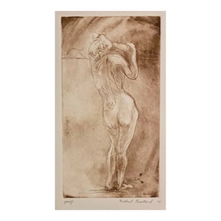 Margaret Friedland Stating Female Nude Etching For Sale