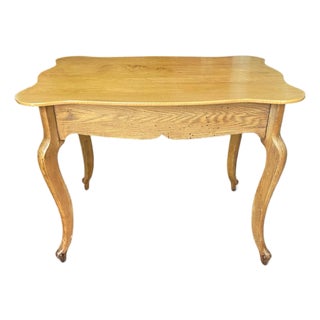Vintage Birds Eye Maple With Swan Leg Accent Table For Sale