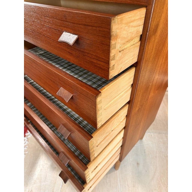 1950s Mid Century Danish Teak Highboy Dresser by Poul Volther For Sale - Image 10 of 17