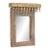 Antique Indian Carved and Painted Teakwood Window – Mirror For Sale