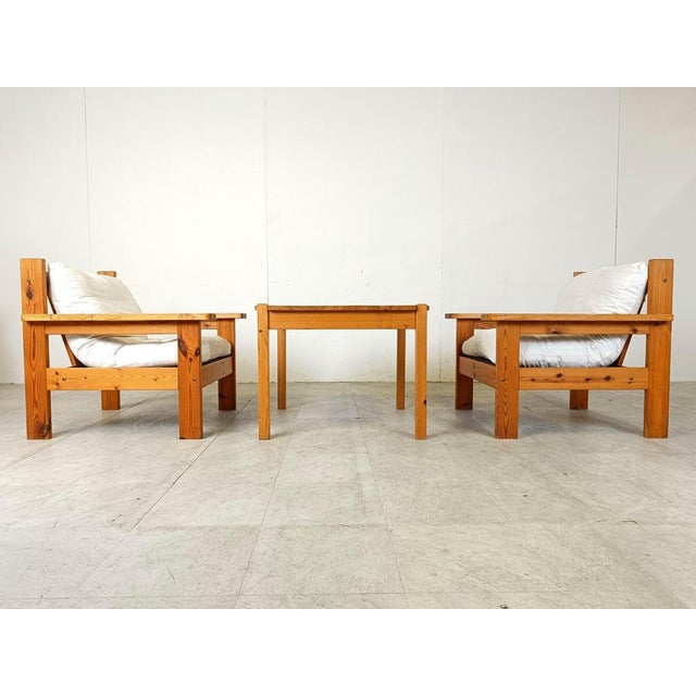 Vintage Pinewood Armchairs, 1980s, Set of 4 For Sale - Image 11 of 12