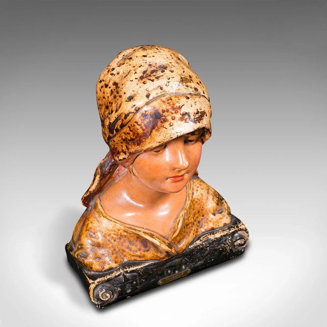 Late 19th Century 1900s Antique Victorian French Decorative Portrait Bust For Sale - Image 5 of 11