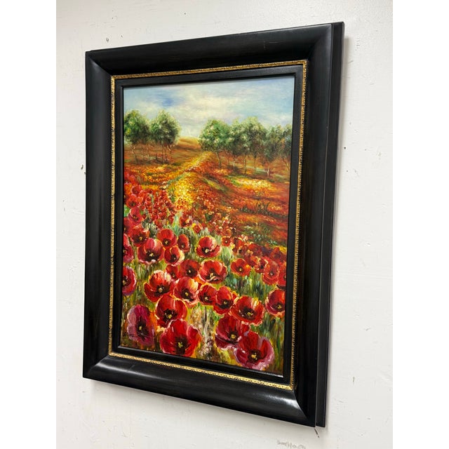 Design Plus Gallery presents a Prestige Arts Certified Framed Oil Painting by Watkins. The art piece has a vividly...