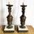 Bronze Antique French Bronze Ewer Converted Oil Lamps With Crystal Tops - A Pair For Sale - Image 8 of 11