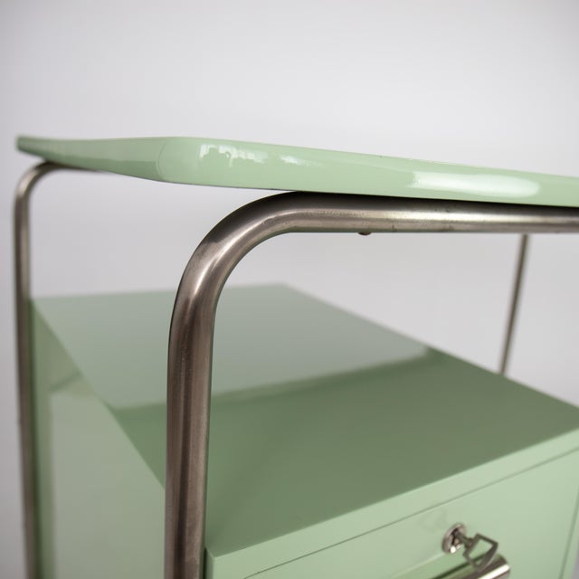 Bauhaus Desk Steel Pipe Chrome Plated Desk, 1930s For Sale - Image 9 of 11