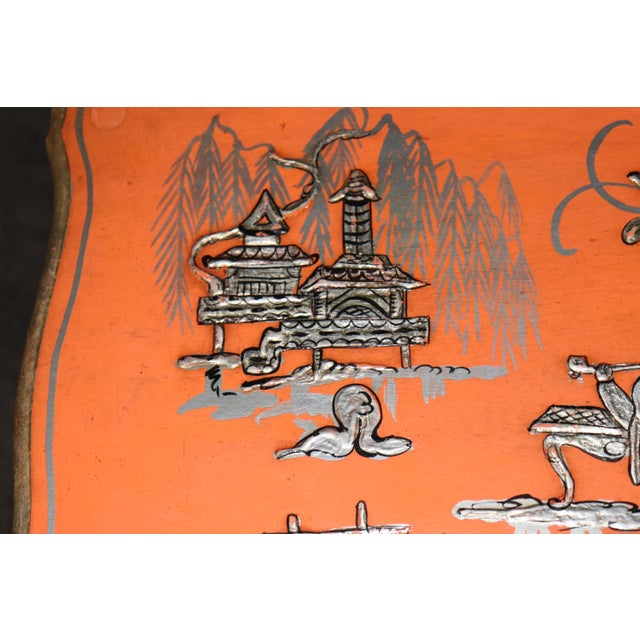 Unique Design Petitie Chinoiserie Style Italian Painted Commode For Sale - Image 9 of 15