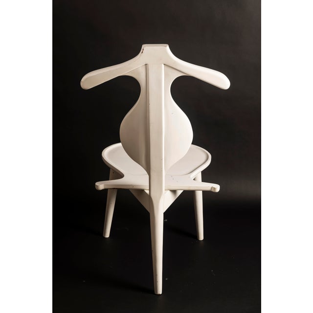 Valet Chair in White Lacquered Wood by Hans J. Wegner, 1950s For Sale - Image 11 of 14