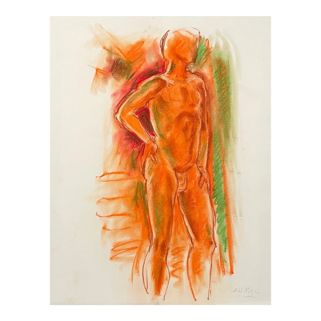 2002 Neil Meitzler Colorful Standing Male Nude For Sale