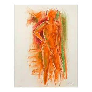 2002 Neil Meitzler Colorful Standing Male Nude