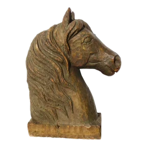 Folk Art Wooden Horse Knight