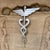 Aluminum Caduceus Symbol Medical Wall Mounted Sculpture Snakes & Wings For Sale In San Diego - Image 6 of 12
