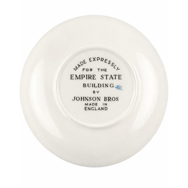Ceramic Vintage Johnson Brothers Empire State Building Nyc Demitasse Cup & Saucer For Sale - Image 7 of 8