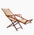 Stained Wood and Fabric Folding Deck Chair, Italy, 1940s For Sale - Image 6 of 9