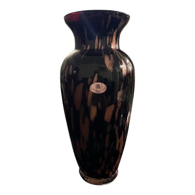 Rare Vintage Vase Murano Italy by Maestri Vetrai Azzurra 15in New For Sale