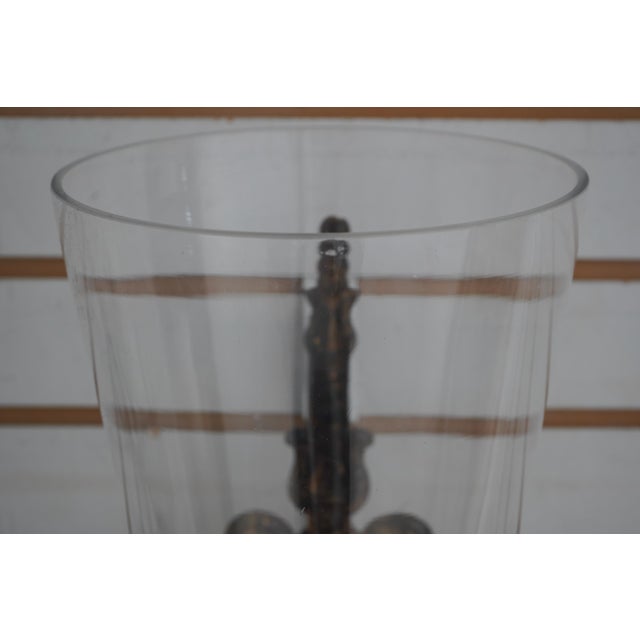 Pair Glass Globe Toleware Candle Wall Sconces For Sale In Philadelphia - Image 6 of 9