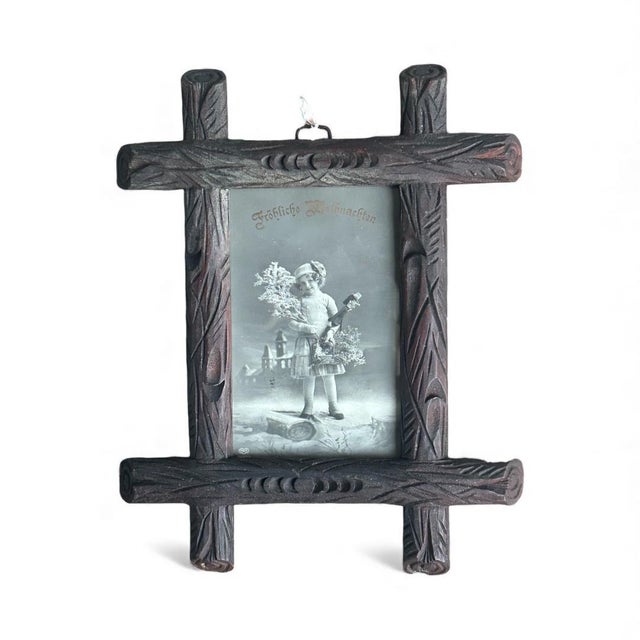 Cabin 1900s Pair of Black Forest Frames For Sale - Image 3 of 6