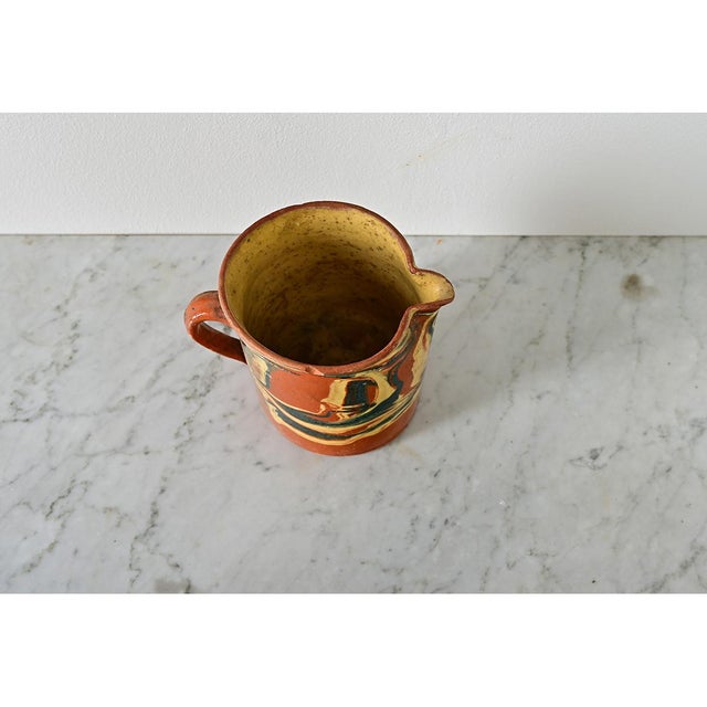 French French 19th Century Marbled Glaze Pitcher For Sale - Image 3 of 7