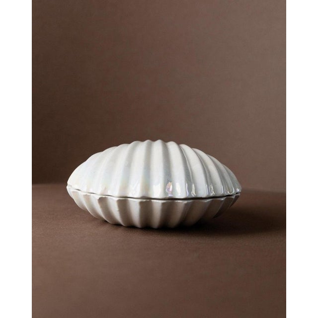 Vintage Ceramic Shell Bowl by Alberto Tomassini, 1980s For Sale - Image 9 of 13